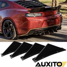 Rear Bumper Diffuser Shark Fins Spoiler Lip Splitter For Chevrolet Chevy Camaro