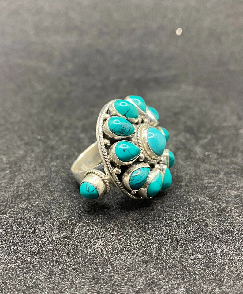 Moda Positano Gioielli - Collezione Corallo – Anello Ag 925 con turchesi - Immagine 3 di 4