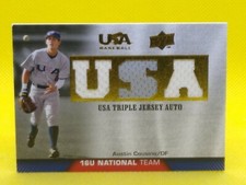 Austin Cousino 2009 UD USA Baseball TRIPLE JERSEY AUTO #TJA16U-AC (NO AUTO)