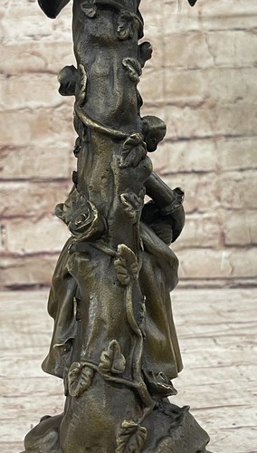 Hand Made Artistic Bronze Sculpture of Maiden with Candle Holder Gift Decor Sale - 第 7/10 張圖片