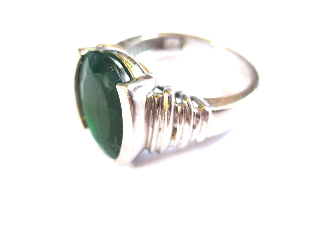 Anello in argento sterling 925 naturale marquise muschio agata Anello in argento sterling 925 naturale marquise muschio agata