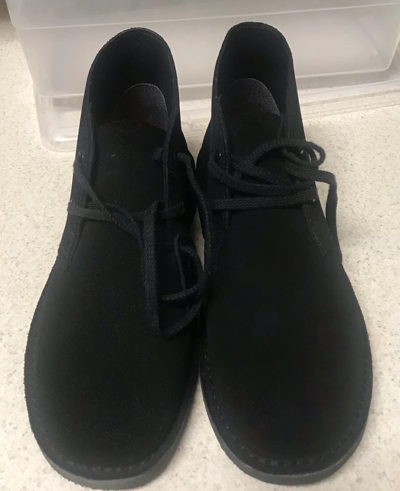 Clarks Original Wallabees Desert Shoes Black Suede Kids Junior Size 2.5 W - Image 2 of 4
