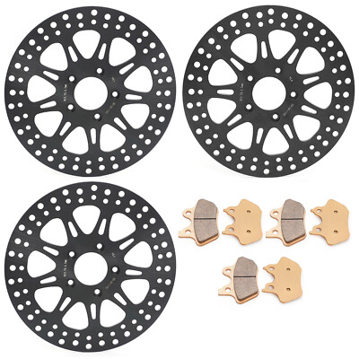 11.5'' Front Rear Brake Rotors Pads for Harley Electra Glide Classic FLHTC 00-07