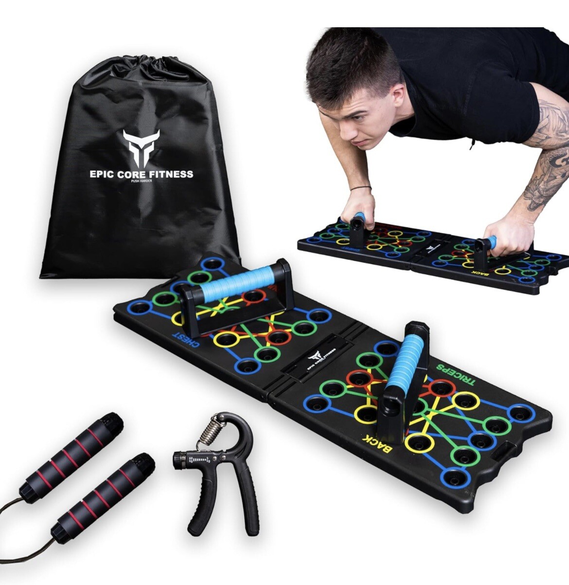 32 In 1 Push Up Rack Board System Fitness Workout Train Gym Exercise Stands New