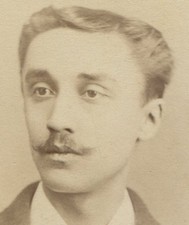 YOUNG MAN WITH SILLY MUSTACHE. CDV. PHILADELPHIA, PA.
