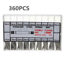 360Pcs Watchmaker Watch Band Spring Bars Strap Link Pins Steel Repair Kit Tools
