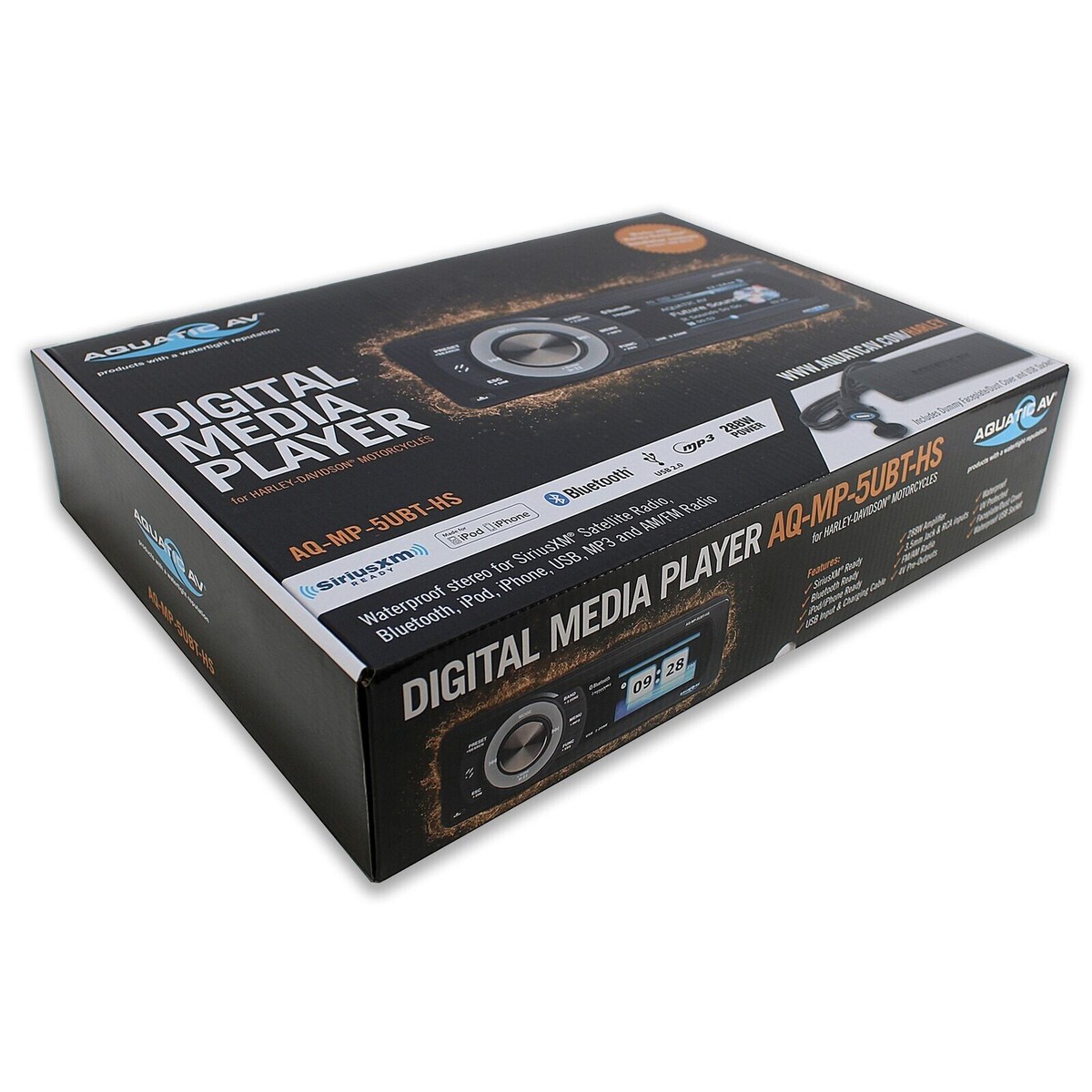 Aquatic AV Bluetooth Stereo Sirius XM Harley-Davidson 1996-2013