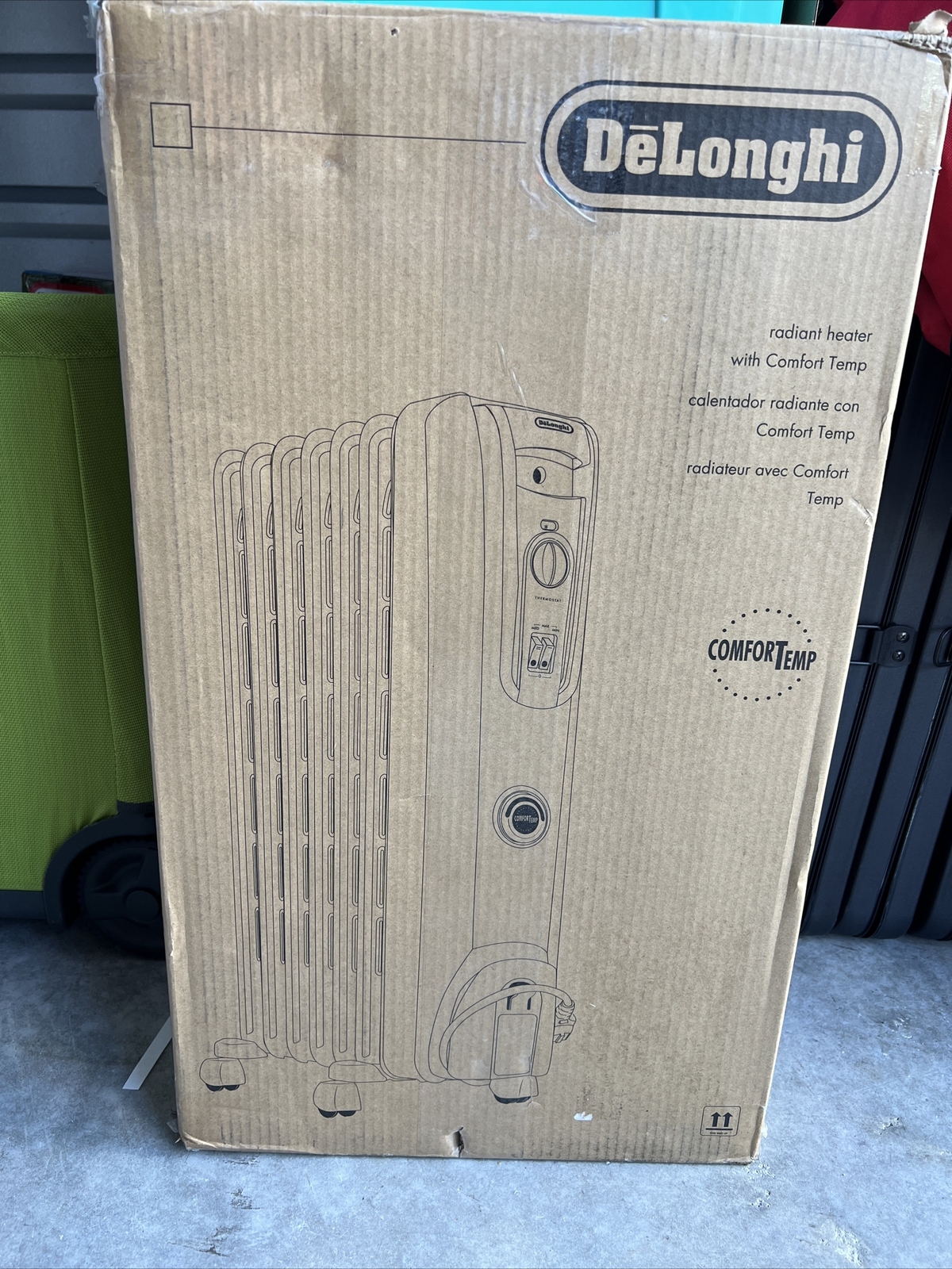 New Deu0026#039;Longhi Comfort Temp Full Room Radiant Thermostat 3 Heat Light  Gray New 44387707152 | eBay
