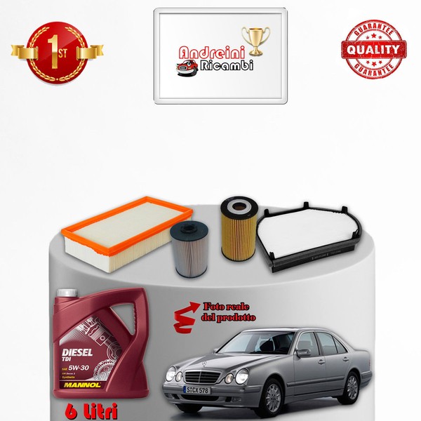 Inspektionskit Filter Und ÖL Mercedes E Klasse 220 CDI W210 92KW 125CV 1998->-image