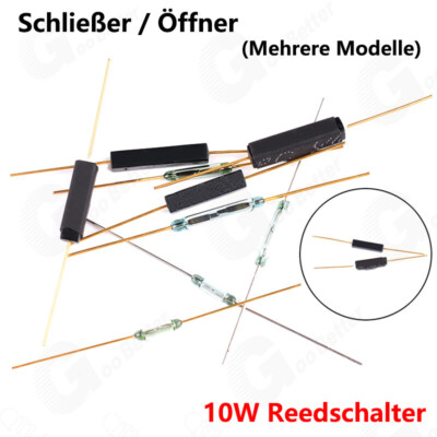 10W Mini Reedschalter Magnetkontakt Schließer/Öffner Miniatur Reedkontakt SPST