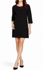 Sezane Mini Shift Dress Size 6 S 38 Black Red Blue Scoop Neck Shoulder Straps