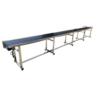 236x15.7inch PVC Conveyor Belt System Double Guardrail for Packing Shipping