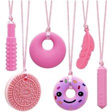 6 Pack Chew Necklaces - Sensory Toys for Kids with Autism