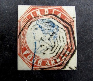 nystamps British India Stamp # 6 Used $500 G21y1872