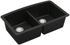 Karran USA QU-710 Quartz QU 32" Undermount Double Basin Quartz - Black