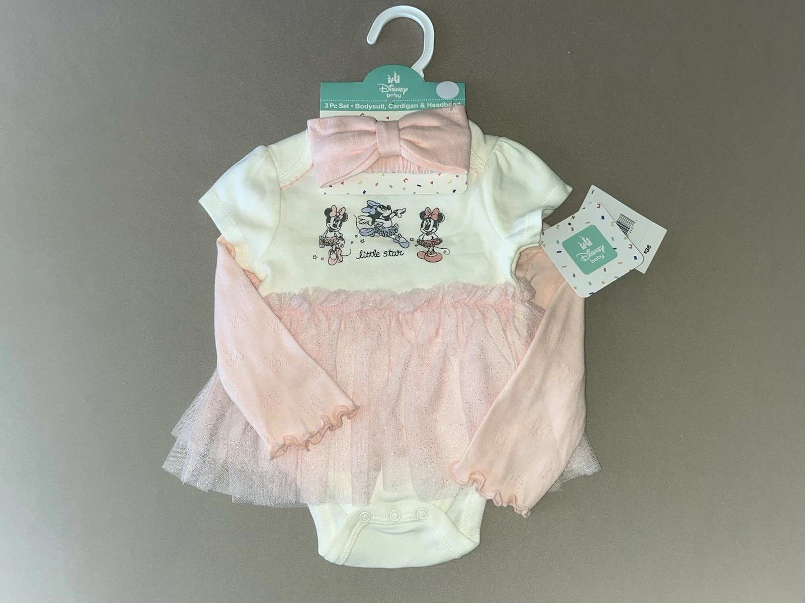 Disney Baby Girls Minnie Mouse Newborn Short Sleeve Bodysuit, Cardigan & Bow-New
Opens in a new wind