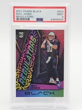 MAC JONES 2021 PANINI BLACK REGULATORS SSP ROOKIE #R33 PATRIOTS PSA 9 Q7119