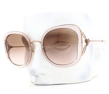 Coach Sunglasses HC 7153B 557511 Polished Crystal Pink Rose Gold with Case