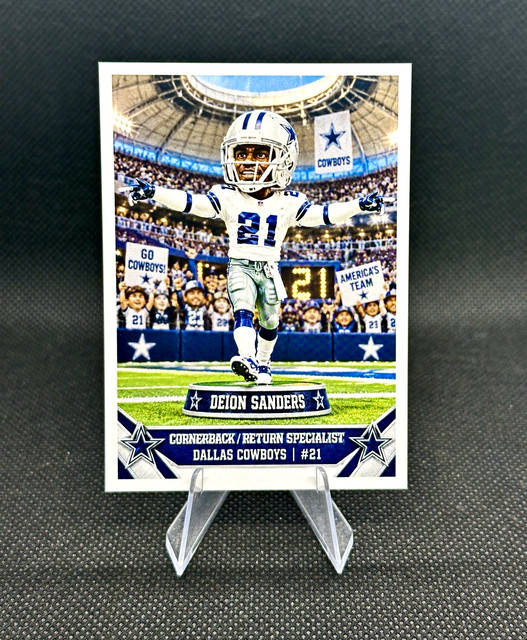 Deion Sanders Bobblehead Style Custom ACEO Art Card Dallas Cowboys NFL HOF 🏈