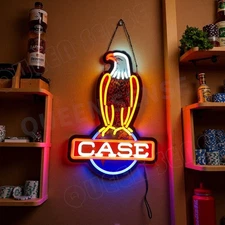 Case Eagle Farm Equipment LED Neon Sign With Dimmer USB Powered Adjustable