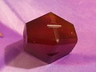 ANTIQUE GERMAN IDAR OBERSTEIN AGATE FACETED NECKLACE BEAD 15-12.9 MM LUSTRE — photo 1