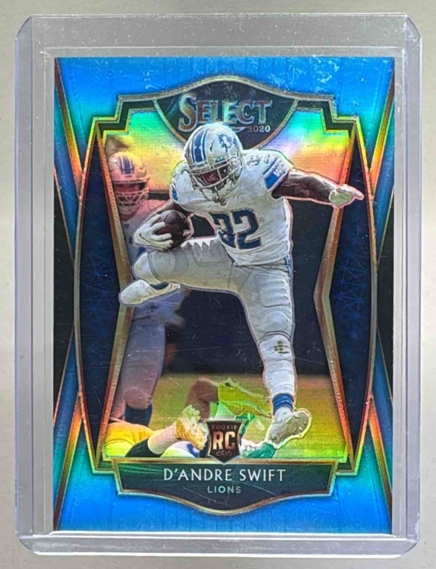 D'Andre Swift 2020 Panini Select #151 Light Blue Prizm Rookie RC /99