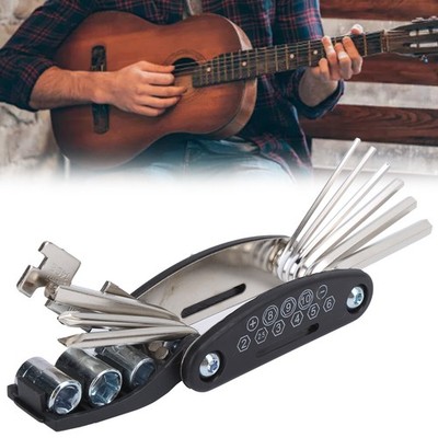 Guitar Multitool MultiFunction Wrench 13in1 Combination Repair Adjustment Ca CHU