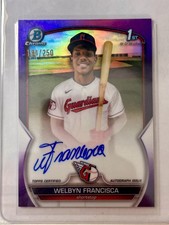 2023 Bowman Chrome - Prospect Autographs Welbyn Francisca #CPA-WF Purple...