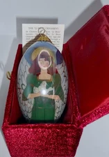 2003 PIER 1 Li Bien ANGEL Teardrop Glass Christmas Ornament with Box H87