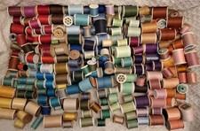 Vintage Sewing Thread Lot Of Over 200 Wooden And Plastic Spools