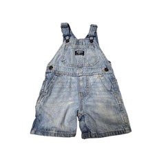 Oshkosh B'Gosh Blue Denim Overalls for Babies Size 12M Adjustable Straps