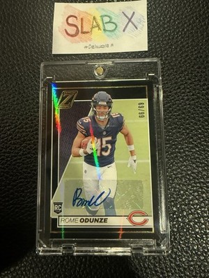 Rome Odunze rookie autograph, serial-numbered 66/99