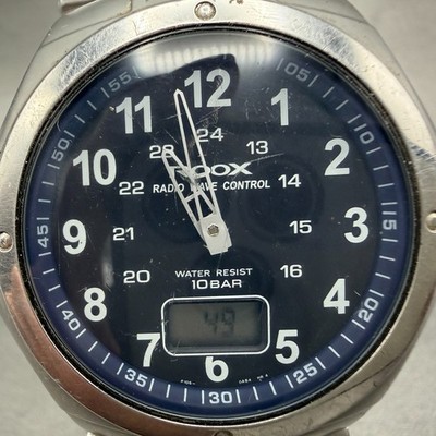 Seiko ALBA Roox Watch Men 46mm Blue Dial Steel Analog Digital P106