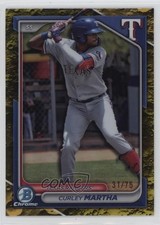 2024 Bowman Draft Chrome Yellow Lunar Crater Refractor 37/75 Curley Martha s3g