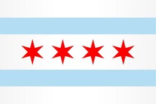 Chicago City Flag Cool Wall Decor Art Print Poster 12x18