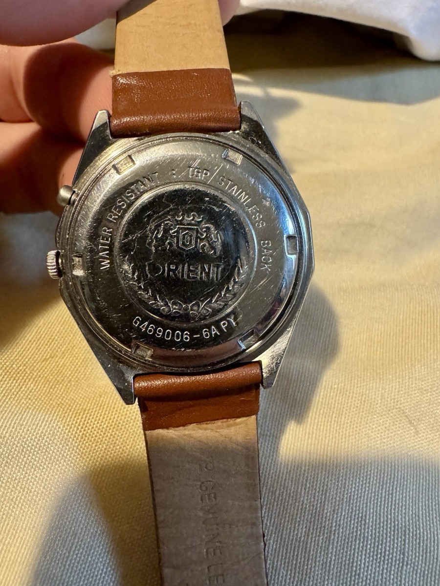 Orient Automatic 21 Jewels G469006-6APY Day-Date Men's Wristwatch