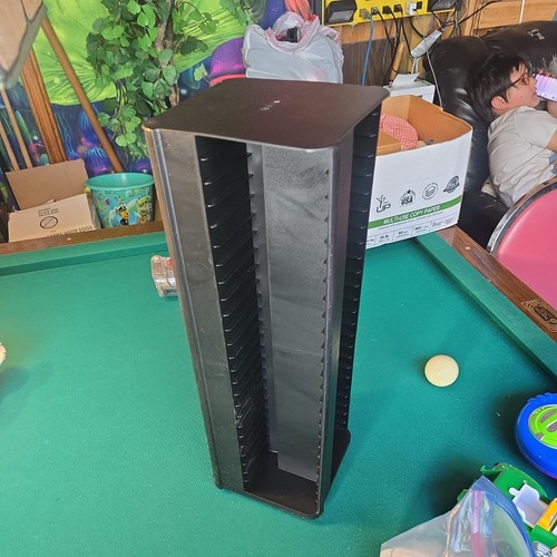 Vintage Laserline 100 Cassette Storage Rack Carousel Spinning Tower 90s Retro