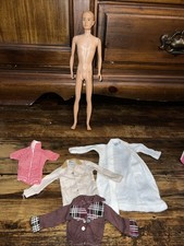 Vintage Barbie's  KEN DOLL - Mattel 1960   Blond Flocked hair W/clothing Read