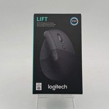 Logitech Lift Vertical Ergonomic Mouse Black - New In Box