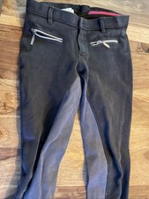 Reithose Mädchen 152, Schwarz-grau