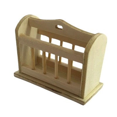 Dolls House - Barewood Magazine Rack (BA046) - 1:12 Scale Miniatures | Minimu...
