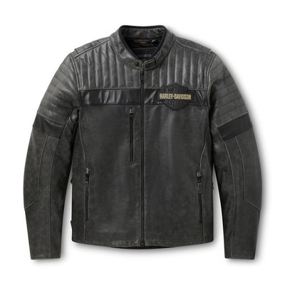 X-Large Men's H-D Passing Link III Cowhide Leather Motorbike Jacket Riding Cafe