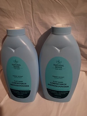 Natural Sense Plant-Based Cornstarch Body Powder Fresh Scent 10 oz Unisex White