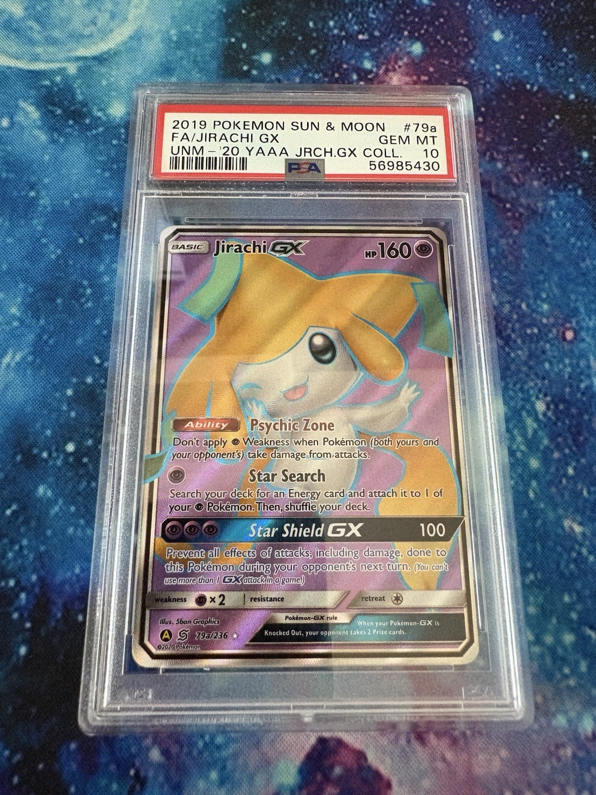 Pokemon Jirachi GX 079A/236 YA Alternate Full Art 79a Unified Minds PSA 10 2019