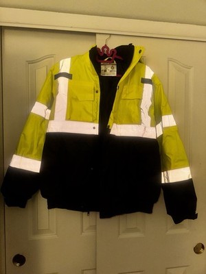 Safety Jacket ANSI/ISEA 107-2010 Hi-Vis Reflective J2021 M Yellow/Black