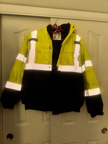 Safety Jacket ANSI/ISEA 107-2010 Hi-Vis Reflective J2021 M Yellow/Black