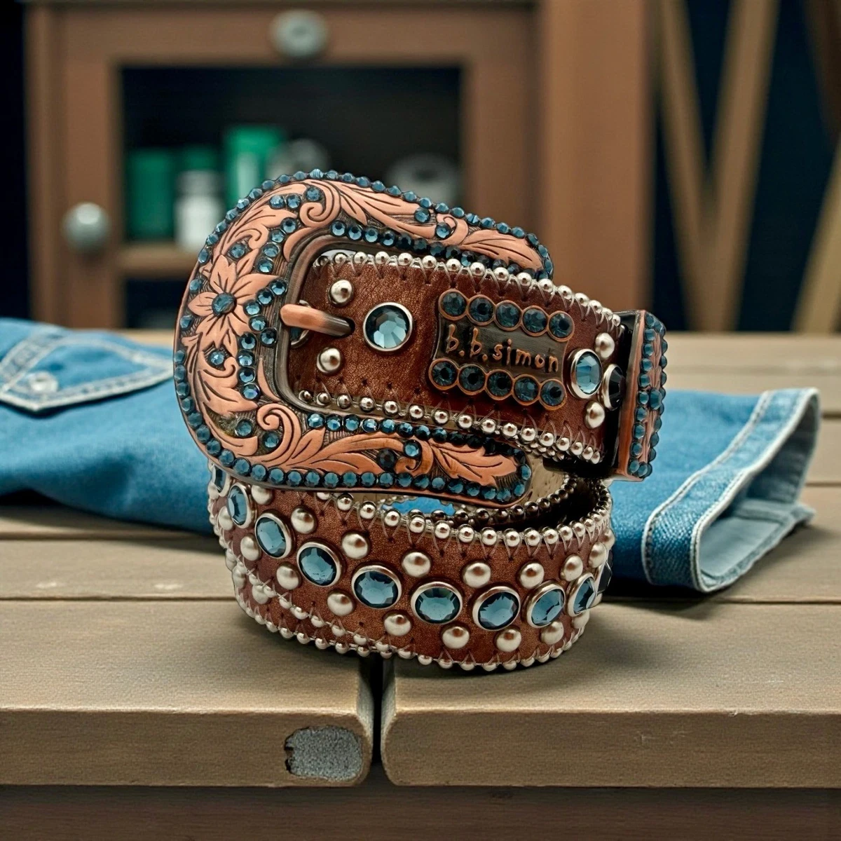 b.b.simon Leather Blue Belts for Women for sale | eBay