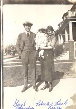 VTG Photo Beautiful Mother Handsome Dad Cute Baby Child Fashion Sunday Best