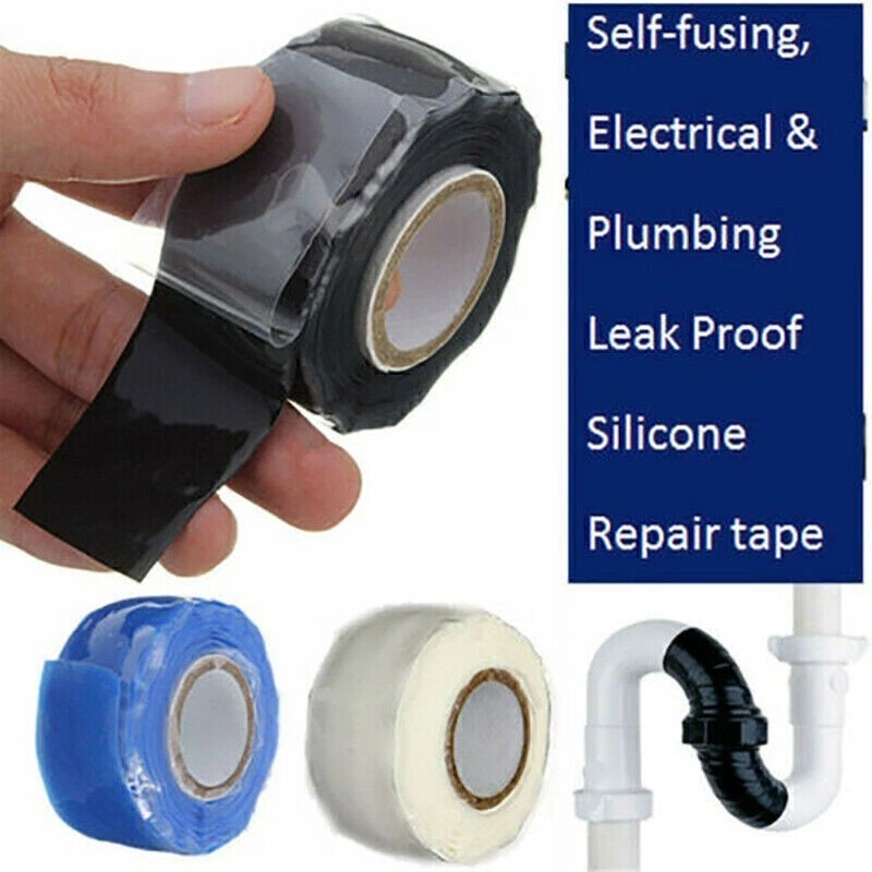 Cinta de Reparación de Silicona 1.5/3M Impermeable Rescate Adhesión Sella Autofusible Manguera de Alambre Foto 3 de 4