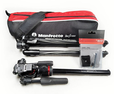 Manfrotto Befree 3-Way Live Tripod MKBFRLA4BK-3W + MH01HY Head Case & 200PL-PRO